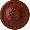 Ekena Millwork Tristan Ceiling Medallion (Fits Canopies up to 6 1/4"), Hand-Painted Firebrick, 32 3/8"OD x 3 1/2"P CM32TNFIF - alternate 1